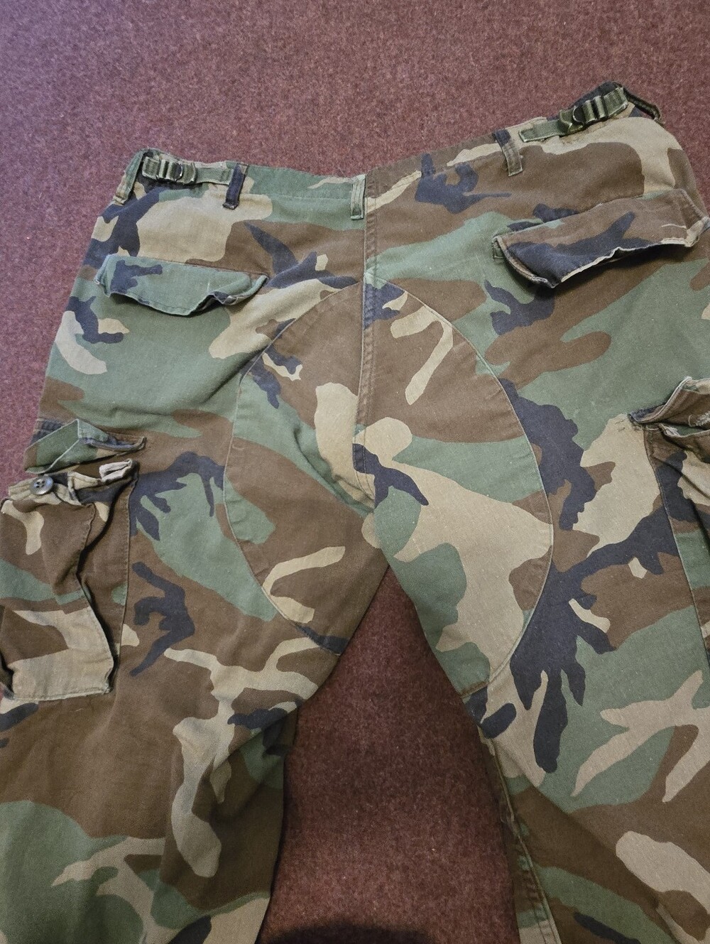 Vintage Military Woodland Camouflage BDU Carrgo Pants Size 36x28 1980s - Picture 6 of 9